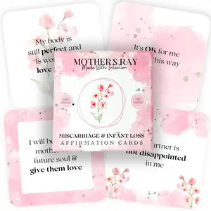 Affirmation Cards for Miscarriage and Infant Loss - 52 Affirmations Cards for Pregnancy Loss Stillbirth