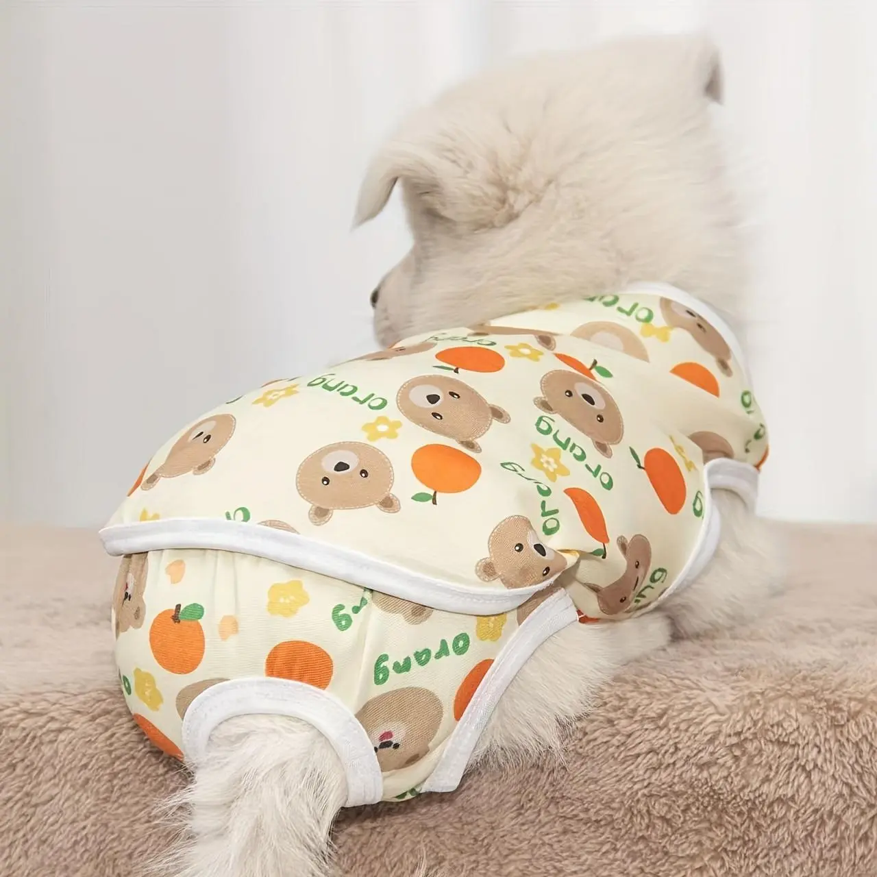 1pc of Pet Dog and Cat Safety Pants - Cartoon Bear and Lamb Pattern Pet Diapers, Anti-harassment Sanitary Pants for Menstrual Periods, Suitable for Dogs' Free Activities and Parties, Keeping Small Dogs Clean, Applicable to Maltese, French Bulldog