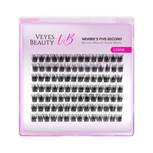 VEYESBEAUTY BOLDeye Cluster Lash Single Length Invisible Band Wispy Lightweight Softness Weightless Makeup Eyelash Extensions