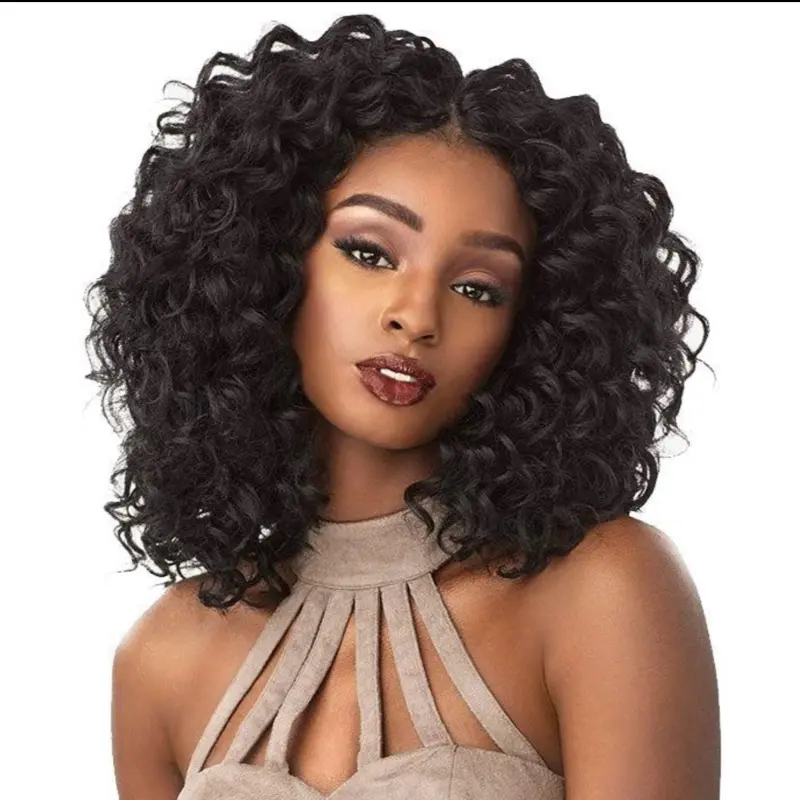 Sensationnel LuluTress 3X Deep Wave Crochet Hair 12” | Pre-Looped Crochet Braids | Synthetic Hair #1b Extension