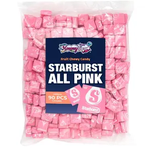 All Pink Strawberry Chewy Candy, 1 LB (Approx. 90 Pieces) Bulk Bag – Pink Individually Wrapped Candy, Perfect for Parties, Events, & Buffets, Party Favors Birthdays, Weddings, Baby Shower – Pack by YummyLand 16 oz