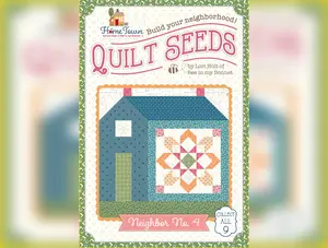 Home Town | Quilt Seeds Neighbor No. 4 Quilt Block Pattern by Lori Holt | 18" x 20"