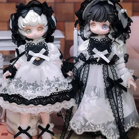 Vintage Treasures Collectible BJD Surprise Pack Sealed Antique Doll Hobby Set with Satin Dress Detail, 12 Point Articulation, 3 Pairs Interchangeable Hands, Fabric, Special Box, 1:96 Hidden Hunt, Heavywork Details, High Play Freedom for Doll Enthusiasts