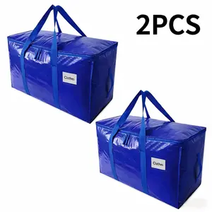 2 PCS Large Capacity Storage Bags Heavy Duty Waterproof Moving Bags with Reinforced Handles for Home Organization Dorm Travel Moving
