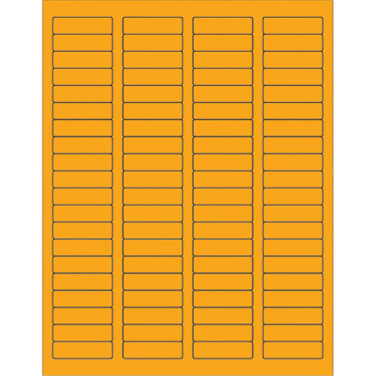 Box Partners  1.75 x 0.5 in. Fluorescent Orange Rectangle Laser Labels - Pack of 8000