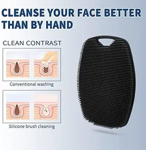 Silicone Men's Shower Body Scrubber - Premium Lather-Boosting Body Buffer with No-Slip Handle - Lightweight & Smooth (1 Pack) easter baskets Exfoliating Sponge Cleaning Bath Plastic