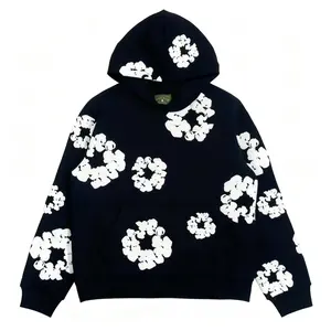 Denim Tears 2026 Kapok Collection: Printed Pullover Hoodie & Sweatpants Set | Unisex Plus-Size Euro-US Trendy Activewear | Matching Couple Outfits