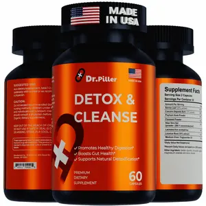 Stock Clearance Sale! Dr.Piller Post-Alcohol Detox & Cleanse 60 Capsules - Body Recovery, Toxin Removal, Improved Digestion, Liver Support, Vegan, Wellness, Colon Cleanse