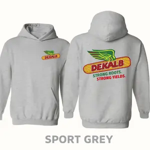 Dekalb Corn Wing Hoodie, Vintage Farm Sweatshirt, Strong Roots Strong Yields Design, Retro Midwest Workwear, Country Life Gift, Unisex Pullover For Farmers And Classic American Style Lovers, Unisex Long Sleeve Pullover Shirt