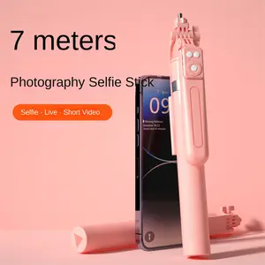 iPhone Samsung Xiaomi Mini Tripod with Bluetooth-compatible Selfie Stick, Wireless Remote Shutter and Fill Light, Portable Monopod for Cellphone Photography