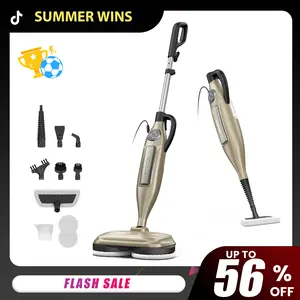 [SummerWins]DEVOAC VM6 Rotating Steam Mop, Electric Cleaner for Sticky Grime & Grease. 10-in-1 with 3 Steam Settings for Floors, Walls, Tiles, Cabinets. Fast Heat-Up.