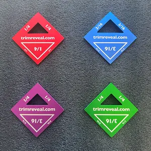 4 set of Trim Reveal Tool Molding Spacer/Reveal Engraved for Doors and Windows - 1/4" and 3/16" and combo Set of three, free green tool.