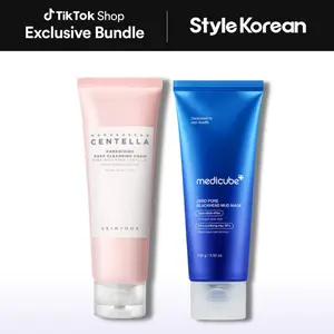 [Stylekorean] Viral Pore Minimizing Duo Set (Skin1004 Poremizing Deep Cleansing Foam, Medicube Zero Pore Blackhead Mud Mask)