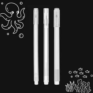 White Gel Pen White Ink Pen Set Point Gel Pens for Black Paper Art Drawing Journaling Writing Sketching (0.6 0.8 1.0, 3)