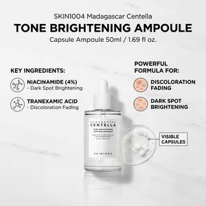 Tone Brightening Capsule Ampoule 1.69 fl oz. (50ml) with Niacinamide & Tranexamic Acid for Discoloration & Dark Spot Fading