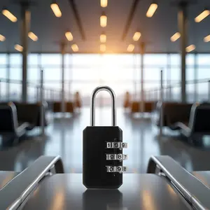 Black 3 Digits Dial Combination Luggage Suitcase Password Lock Code Padlock Strong Convenient