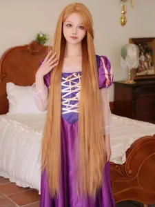 46 Inch Long Straight Wigs for Women, Gorgeous Fluffy Wigs, Synthetic Full Machine Wigs for Party, Daily Use