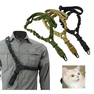 QuickReleaseTacticalNylon1pcSling-UniversalFitforCarbineM4AR15,DurablePAMaterial,VerticalSinglePointRope,QDBuckle-IdealforThanksgiving,Christmas,Halloween,NewYear-BlackHookCarabinerGear