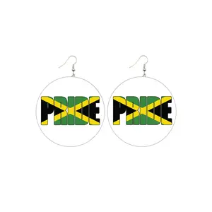 Jamaica Pride Wooden Earrings
