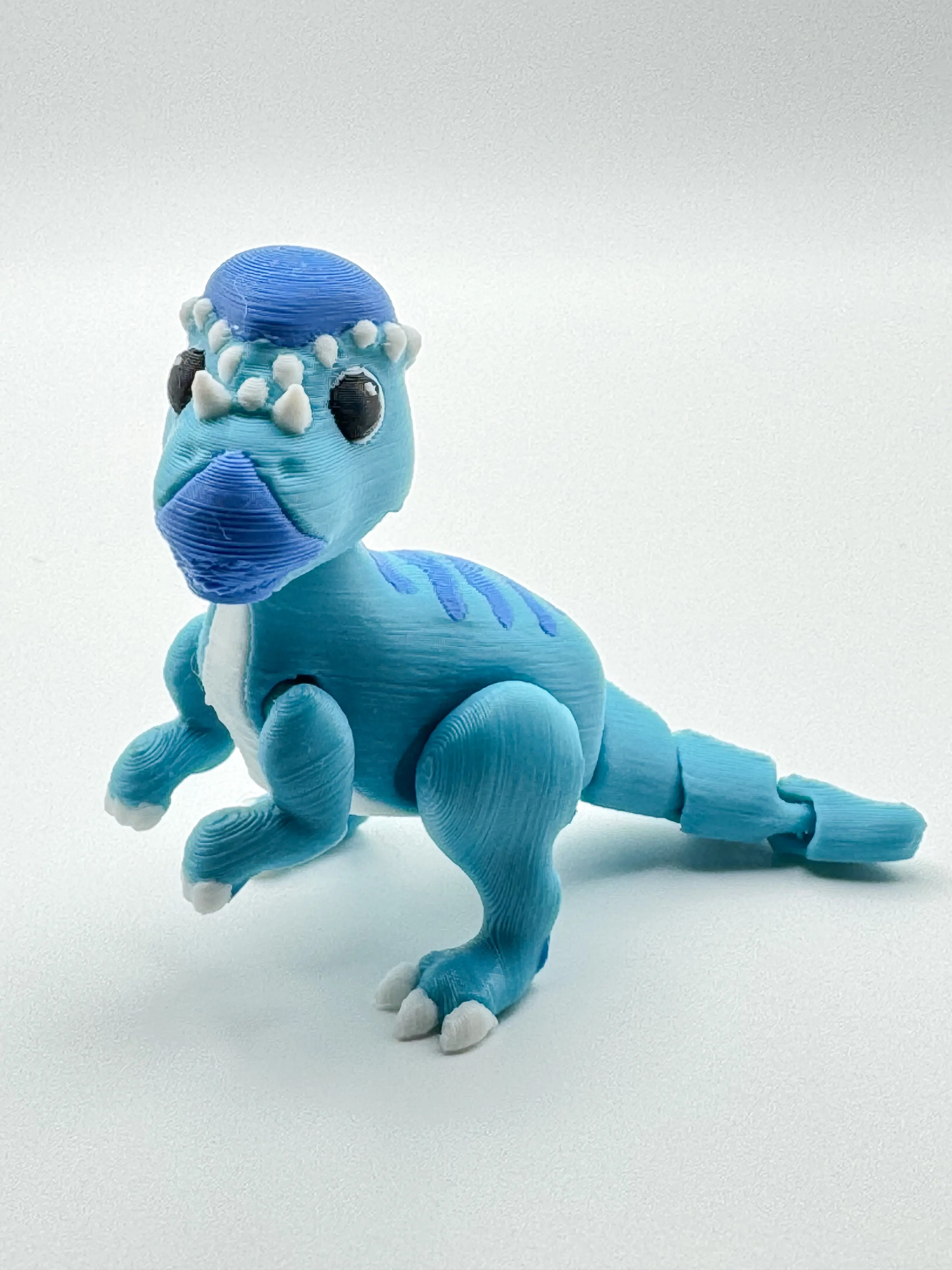 3D Printed Articulated Pachycephalosaurus, Poseable Desk Fidget, Dinosaur Collectible Figure, Ages 14+