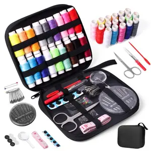 86PCS Basic Sewing Kit with Needle & Thread – Portable Sewing Supplies Set with Scissors, Measuring Tape, Needle Threader & Accessories for Home, Travel & Emergency Repairs