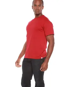 Clearance Men's Bamboo Short Sleeve Contrast Stitch T-Shirt