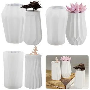 3-Piece Modern Silicone Vase Molds Set, DIY Resin Craft Tools, Concrete & Gypsum Decorative Moulds, Perfect Gift for Home Decoration
