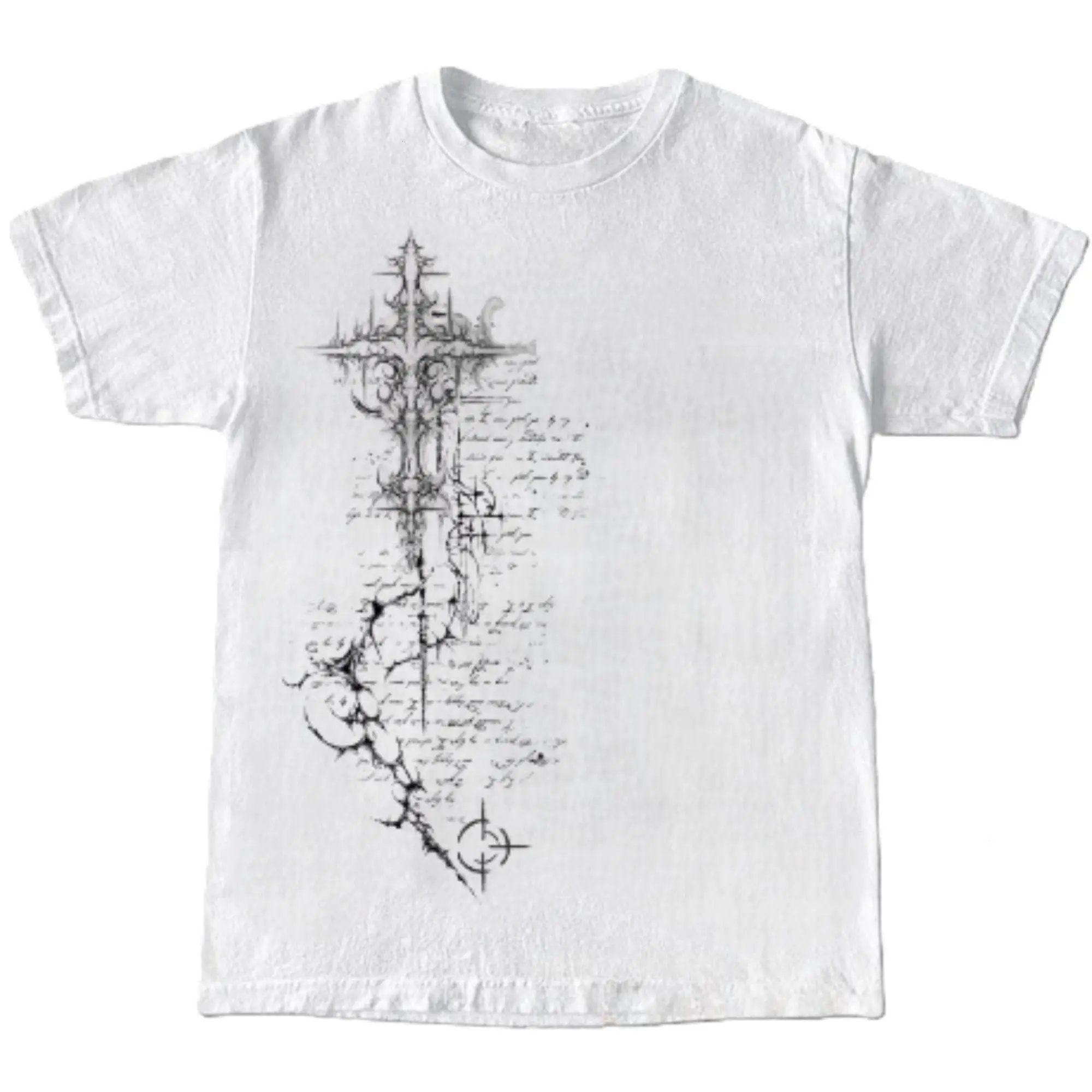 Ornate Gothic Cross Graphic T-Shirt | Alternative Streetwear Tee