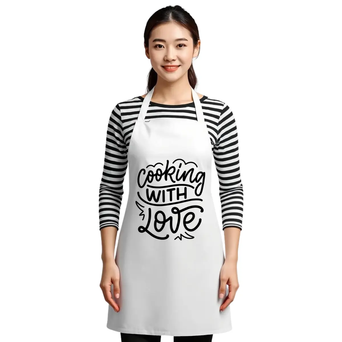 Kitchen Apron, Cooking With Love, Gift for Chef, Baker, Bartender, Workshops, Catering, Matching Adult and Kids Aprons