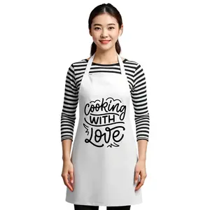 Kitchen Apron, Cooking With Love, Gift for Chef, Baker, Bartender, Workshops, Catering, Matching Adult and Kids Aprons