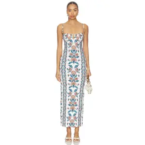 Montce Petal Long Slip Dress in Winona Floral
