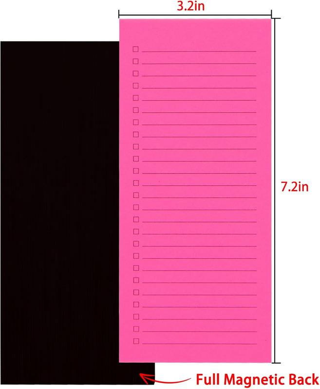 4 Pack Magnetic Notepads for Refrigerator with Pen Holder Grocery List Large Memo Pad For Home and Office