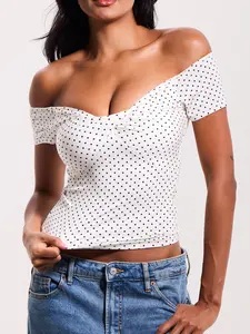 Twist Off The Shoulder Short Sleeve