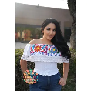 Lina Embroidery Mexican Top