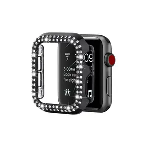 Entronix Apple Watch Series 9/8/7, 45mm Case - Built-In Screen Protector & Rhinestone Diamonds, Wearable Handle