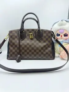 Pre-owned Louis Vuitton LV Damier Ebene Speedy with Gold Lock & Detachable Strap | TikTokMadeMeBuyIt
