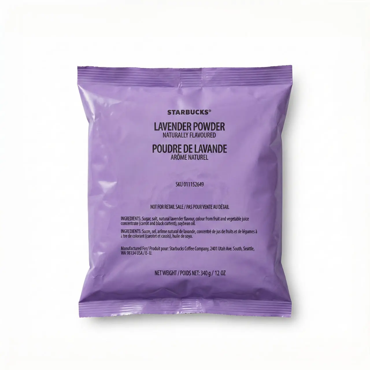 Starbucks Lavender Powder FRESH – 12 oz Bag Starbucks Lavender Powder FRESH – 12 oz Bag
