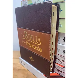 Bíblia  pastoral para la predicacion Reina Valera 1960 piel imitación con indice duotone cafe