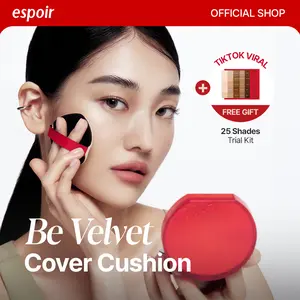 [Espoir Official] Be Velvet Peptide Cover Cushion | Full Coverage + Skincare in One Tap, Zero Oxidation, Lightweight Semi-matte Finish, Long-lasting | Vegan K-beauty(30 Shades)