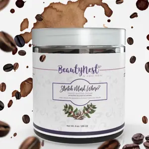 Stretch Mark Nourishing Coffee Body Butter - 8 oz with Gingko, Castor & Moringa Butter for Deep Moisturizing and Nourishing Skin