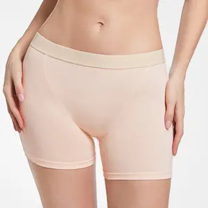 6-pack of period underwear for women, large size, extended crotch, antibacterial, side leakage prevention, pure cotton, high waist, boxer briefs