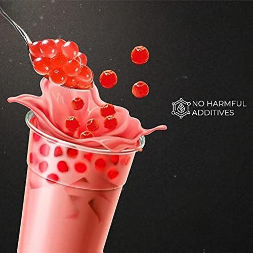Fusion Select Strawberry, Mango, Passion Fruit Bursting Boba Pearls, Popping Boba for Bubble Tea, Drinks, Desserts, Fruit Tea and Snack Toppings Beverage