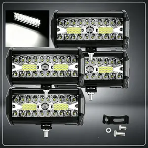 4x 7Inch 20000LM LED Light Pods Flood Spot Combo Waterproof Offroad Work Fog Light for Truck ATV UTV