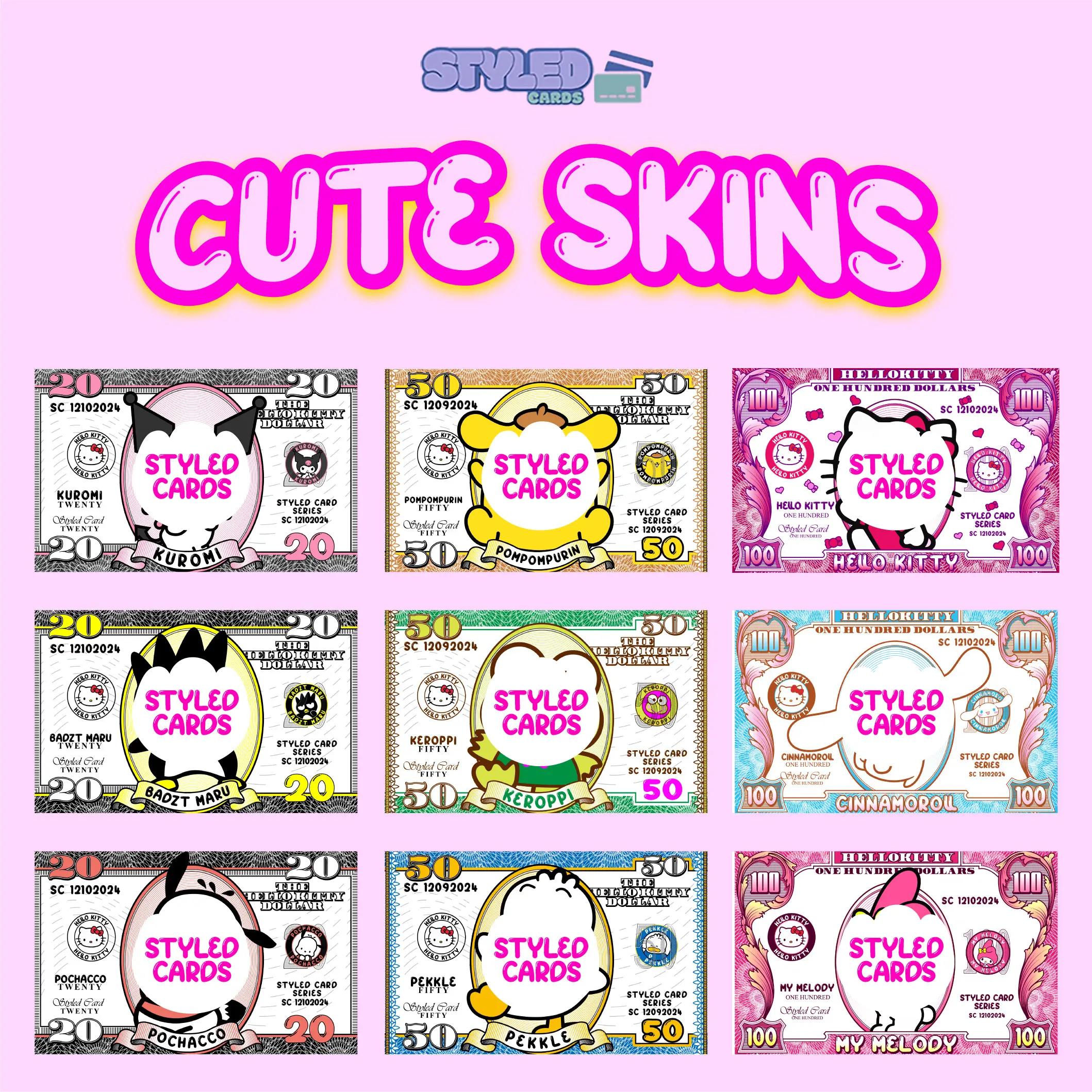 cute skins rectangle vinyl sticker