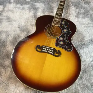 Fast Delivery Sunset Color J Series Acoustic Guitar Rosewood Fretboard Spruce Top for Music Performance