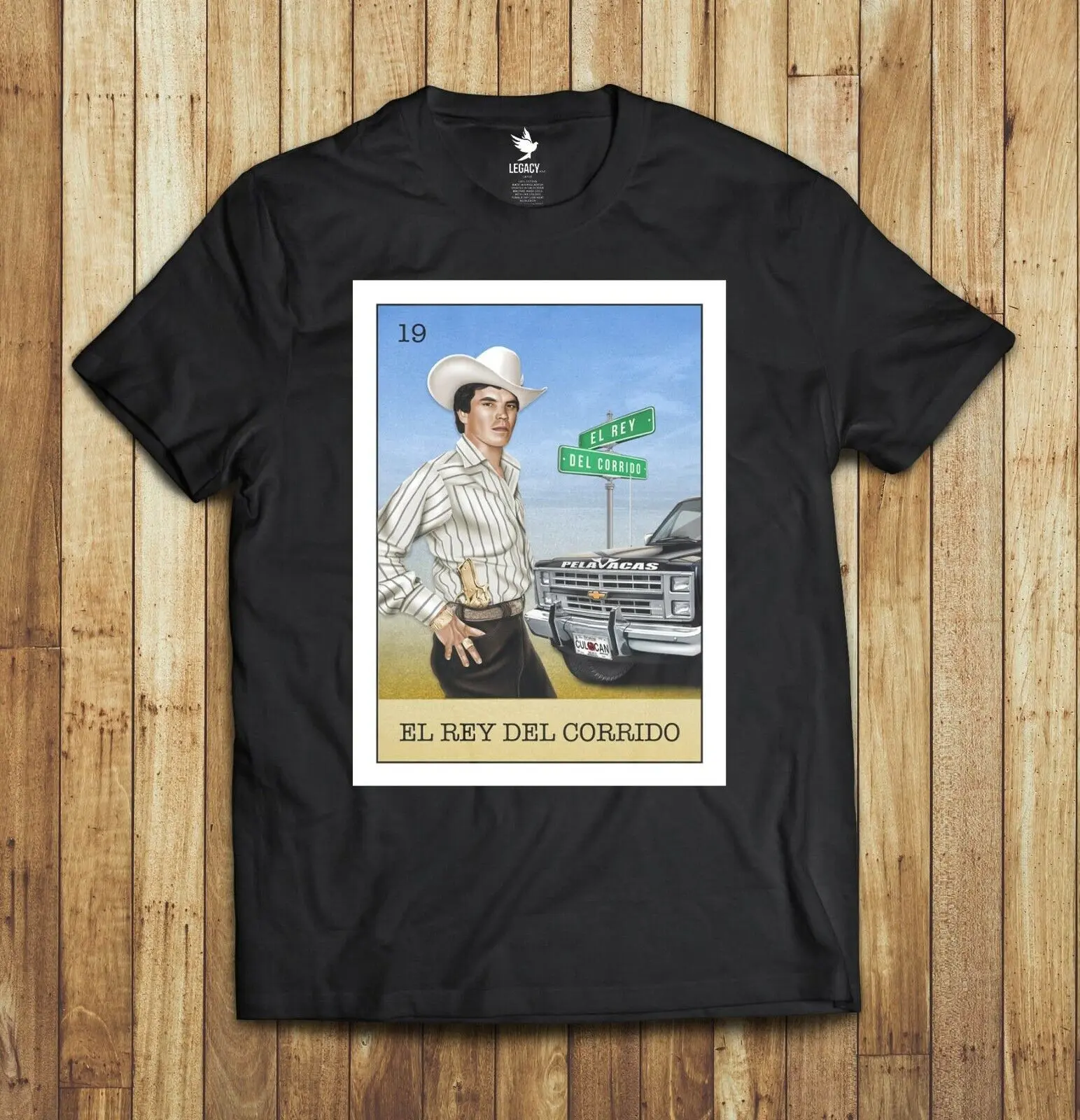 Chalino Sanchez Loteria T-Shirt limited edition El Rey Del Corrido