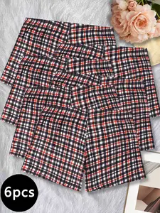 Men's Plaid Printed Underwear, Comfortable Breathable Home Sleep Pants, Casual Loose Fit Lingerie for All Seasons