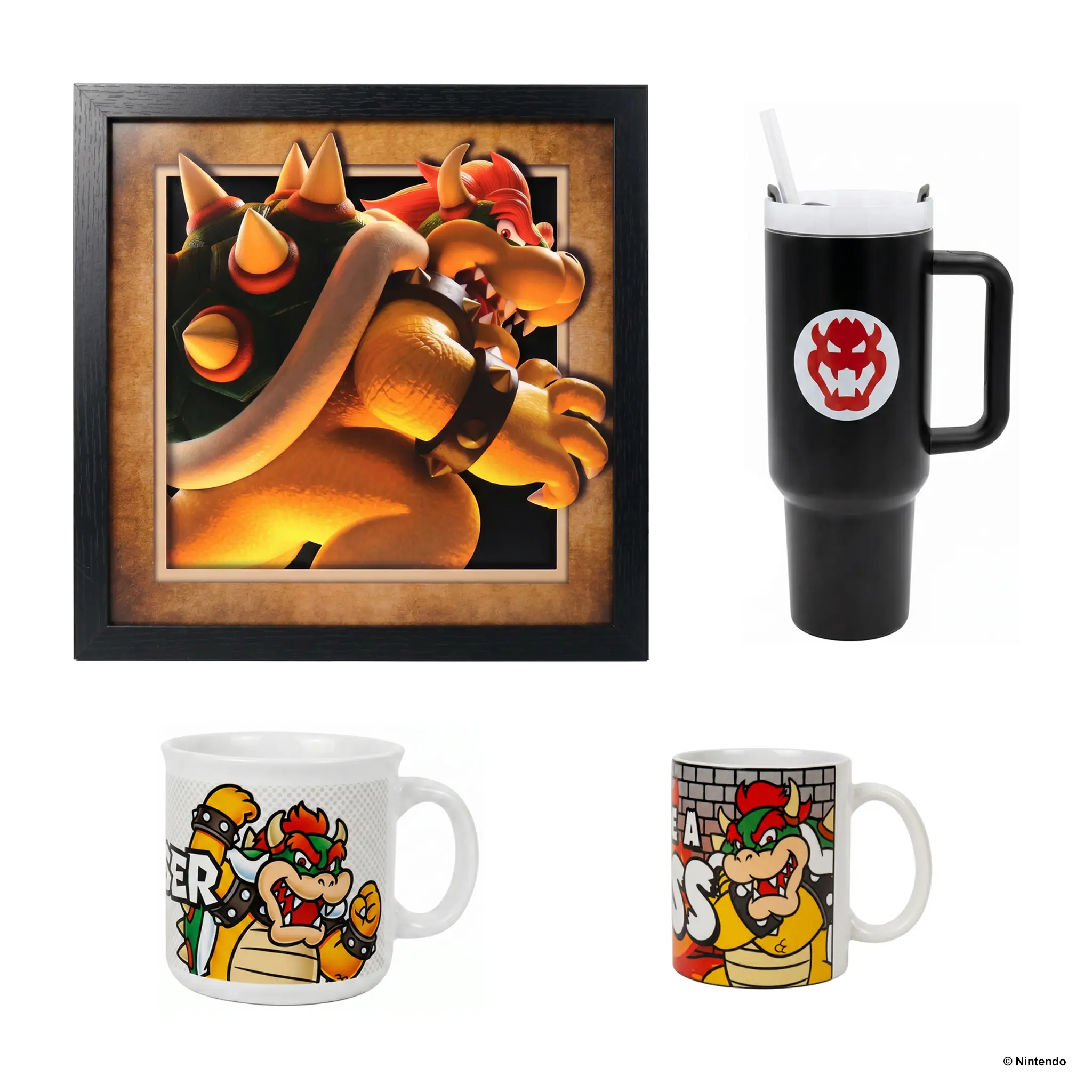Bowser Drinkware & Wall Art Bundle