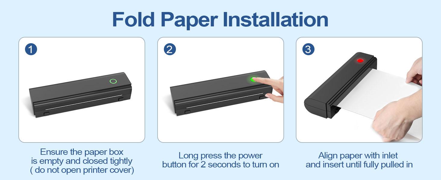 Portable Printers Wireless for Travel, N80 Wireless Thermal Printer Bluetooth Inkless Printer Support 8.5" X 11" US Letter & A4, Compatible with iOS, Android, Laptop