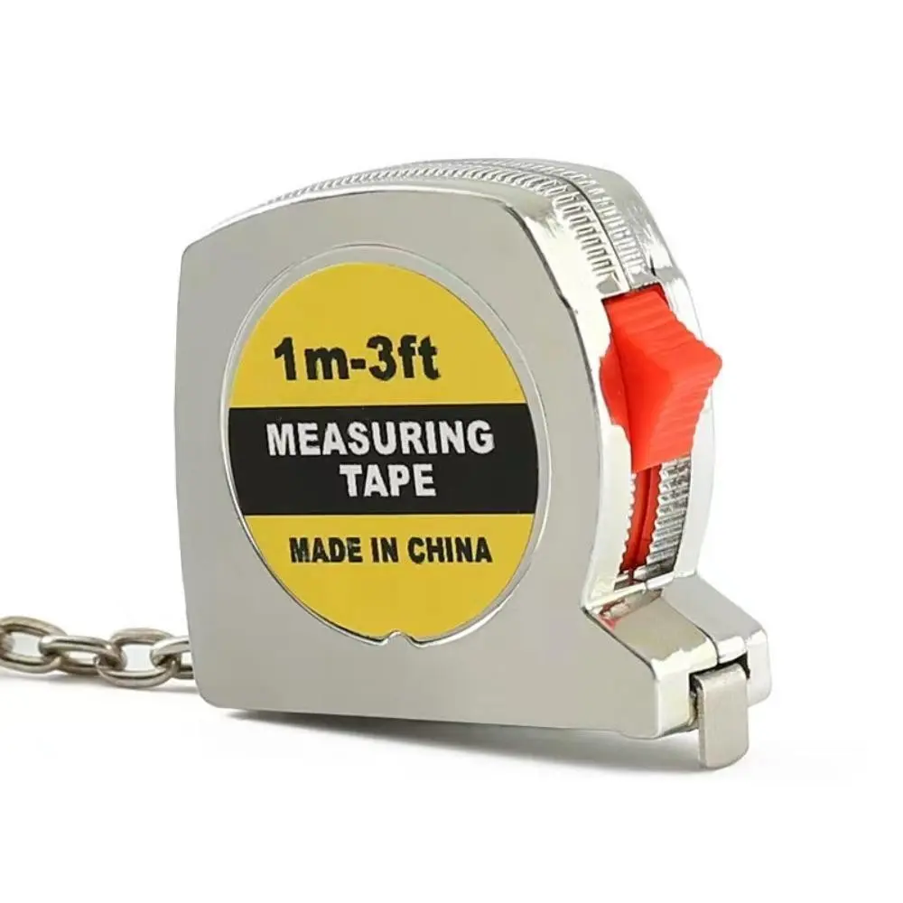 5-Pack 1.5-Inch Keychain Tape Measure with Stable Sliding Lock, Functional Mini Measuring Tool for Birthdays & Party Favor Goody Bags